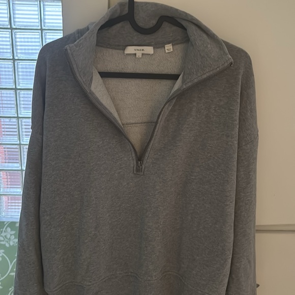 Vince half zip pullover in heather grey - Picture 4 of 4